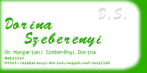 dorina szeberenyi business card